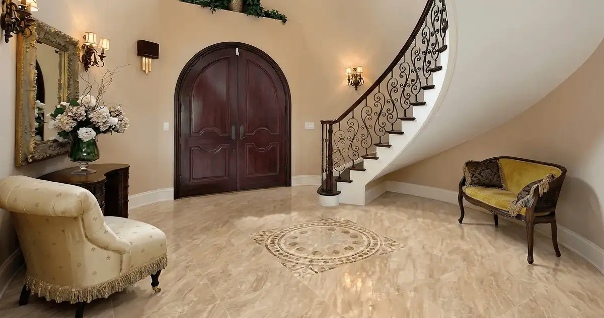 Entrance hall with professionally installed ceramic tile flooring in Miami FL