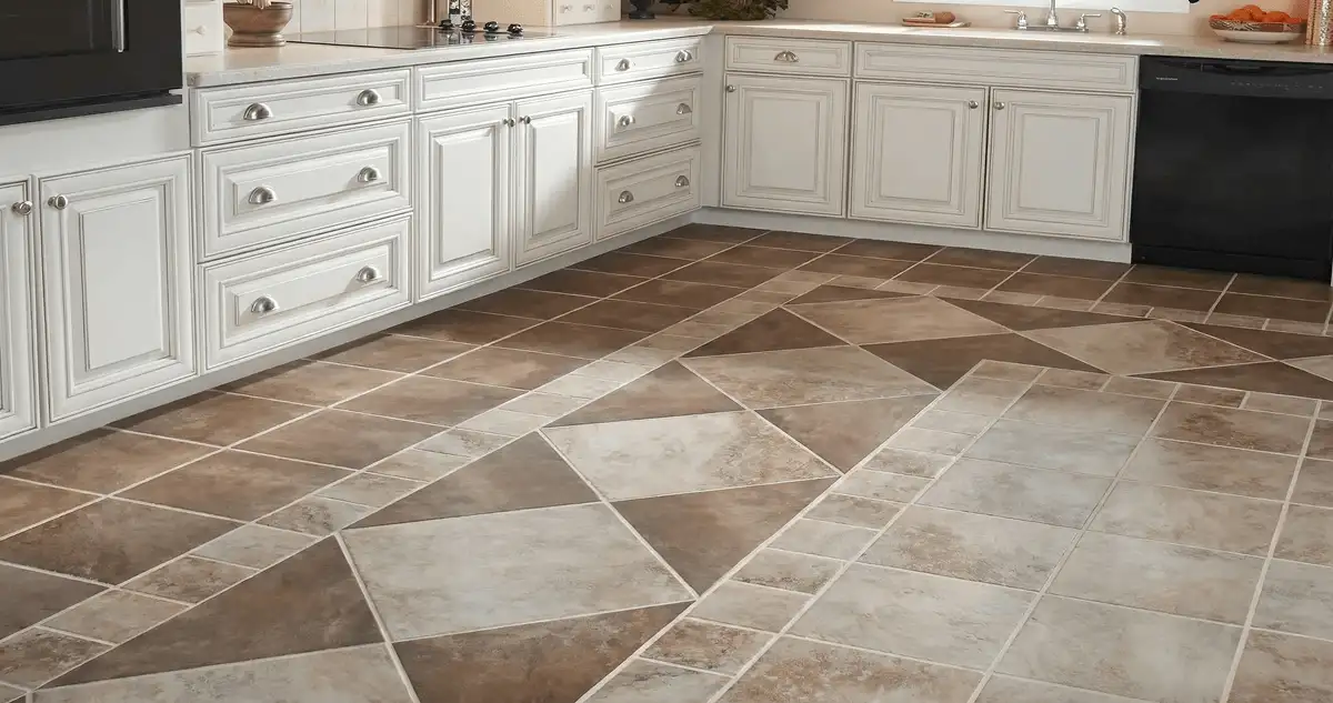 Kitchen with white cabinets and a professionally installed tile floor in Miami, FL